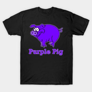 Purple pig on apparel, mugs, baby T-Shirt